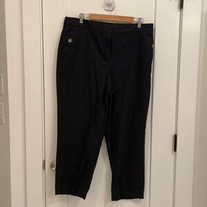 J Crew Factory Linen-Cotton Blend Elastic-Back Sailor Pant